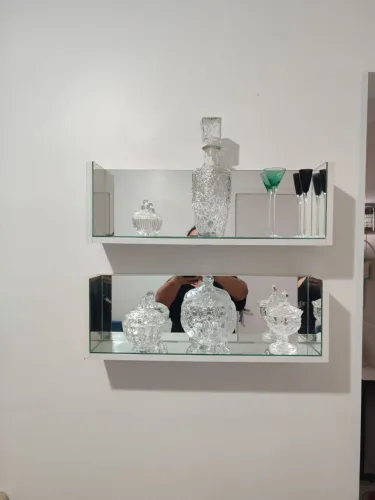 Conjunto sala - mesa de jantar; 2x nichos; painel TV; rack para TV