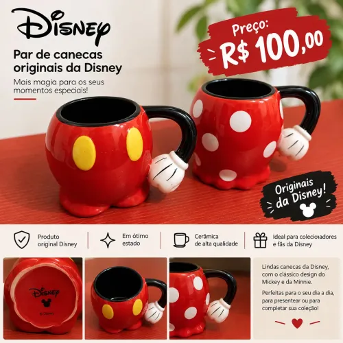 Canecas decorativas (originais disney)