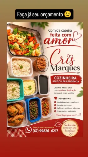 Cozinheira particular residêncial