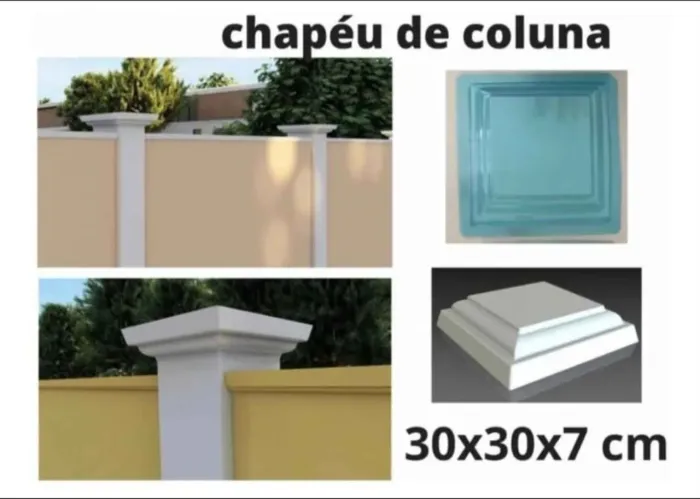 CAPITEL PARA PILARES E MUROS 30x30x7 cm