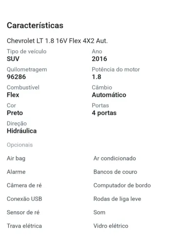 Chevrolet Tracker LT 1.8 16V Flex 4X2 Aut. 2016
