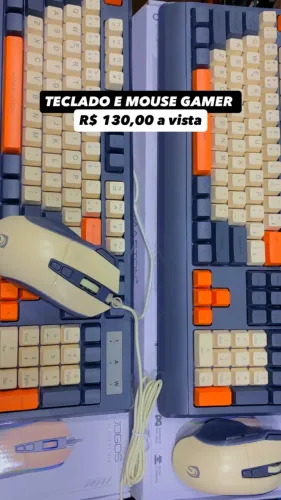 Kit teclado e mouse gamer com fio