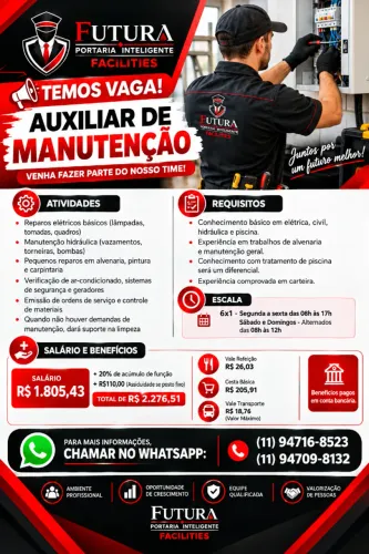 Auxiliar de Manutenção Predial