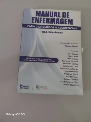 Livro: Manual de enfermagem para concursos e residência. Vol I, II e III