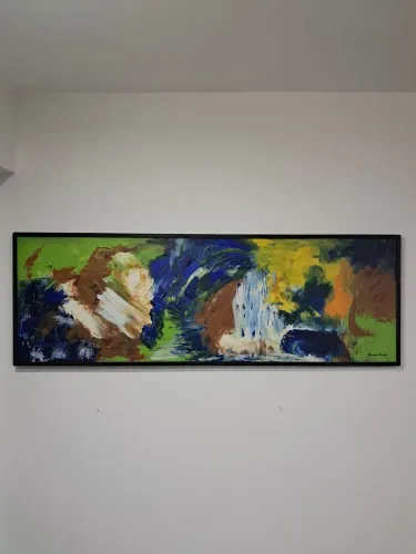 Quadro Pintura acrílica 1.53 x 0.53 cm.