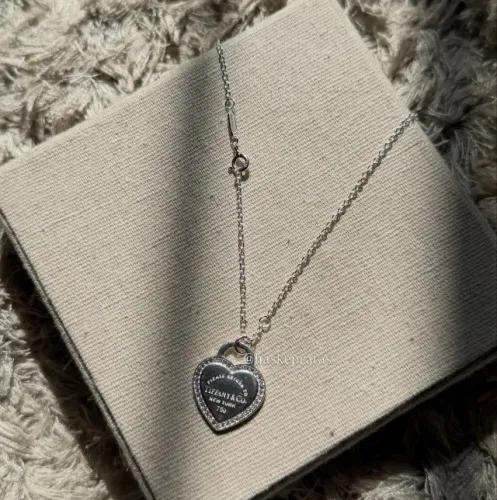 colar tiffany & co. coração prata 925 legitima 