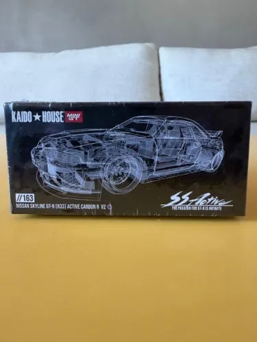Mini GT Kaido House Nissan Skyline GT-R R33 Active Carbon R V2 #163 1:64