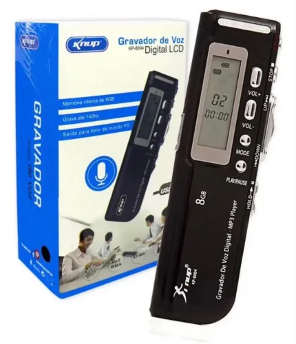Gravador de voz digital Knup 8GB