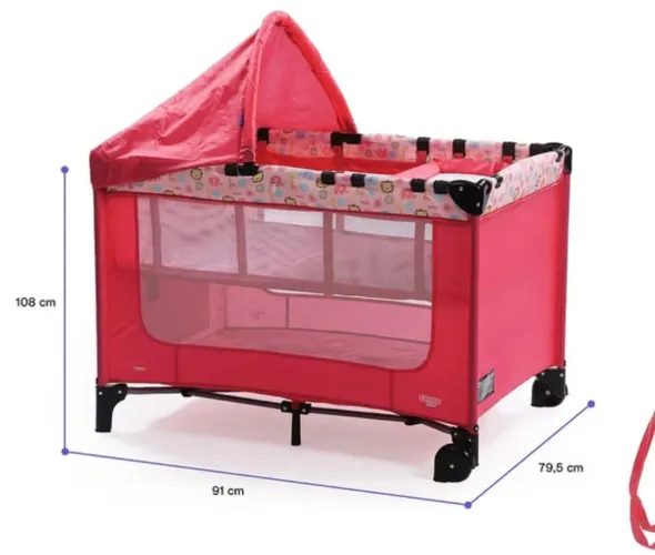 Vende-se berço portátil cosco kids happy com trocador