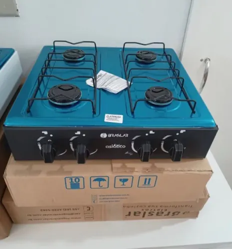 Fogão cooktop inox NOVO da loja