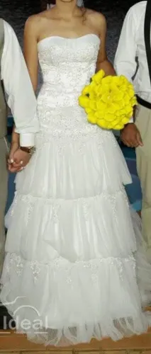 Vestido de noiva usado uma única vez