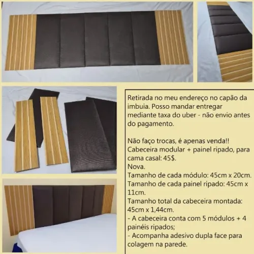 Cabeceira modular para cama casal nova