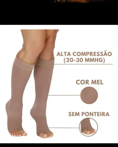Meia 7/8 de compressão 20-30