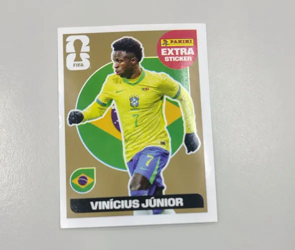 Figurinha Vini Jr. Dourada Rara