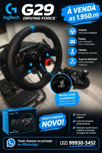 VENDO KIT VOLANTE LOGITECH G29 COMPLETO
