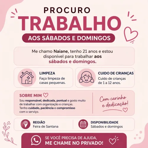 PRECISA DE AJUDA EM CASA?