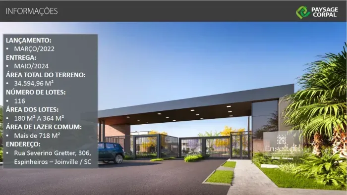 Lote/Terreno para venda tem 180 metros quadrados em Espinheiros - Joinville - Santa Catari