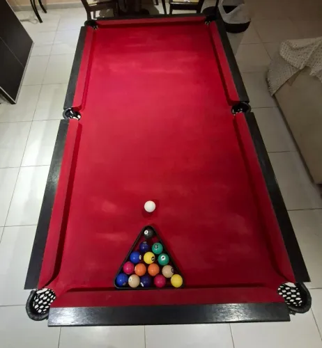 Mesa de Sinuca com Pedra + Ping Pong + Mesa de Jantar Completa