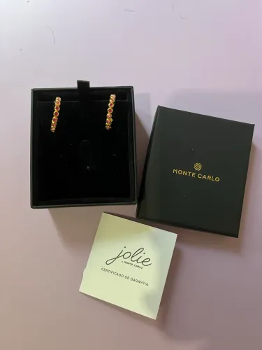 Argola Cravejada Em Prata 925 Com Banho De Ouro Amarelo 18k Monte Carlo