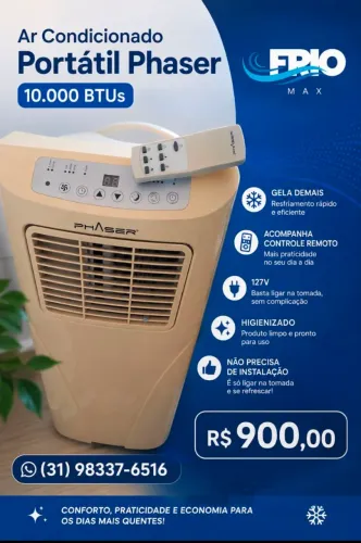 Ar condicionado portátil 10mil BTUs