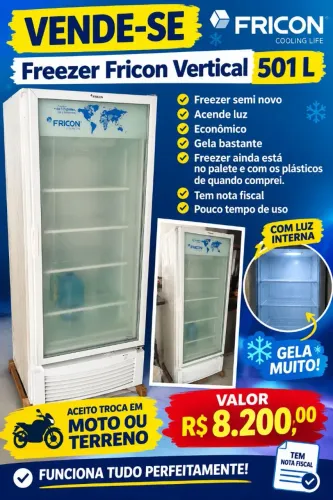 Tem conversa no valorFreezer Ficon Vertical 501 L Seminovo