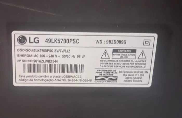 Tv LG smart 49 polegadas