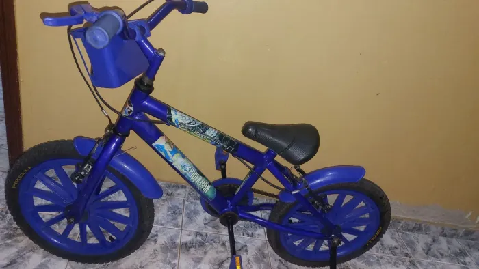 BICICLETA INFANTIL MASCULINO ARO 16 AZUL HOMEM ARANHA