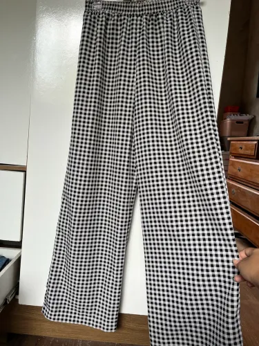 Calça Pantalona xadrez 