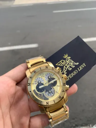 Relogio de luxo Marinus original com caixa + garantia 