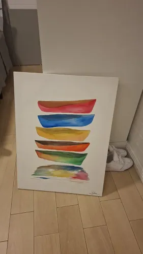 Pintura em aquarela feita a mão