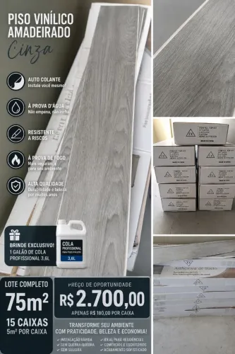 ? QUEIMA DE ESTOQUE ? PISO VINÍLICO AMADEIRADO PREMIUM ?