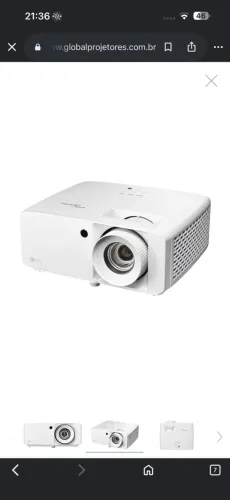 Projetor Optoma UHZ66 4K UHD Laser 4000 Lumens HDMI USB Branco