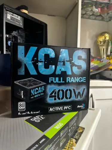 Fonte Gamer KCAS 400w PFC Ativo