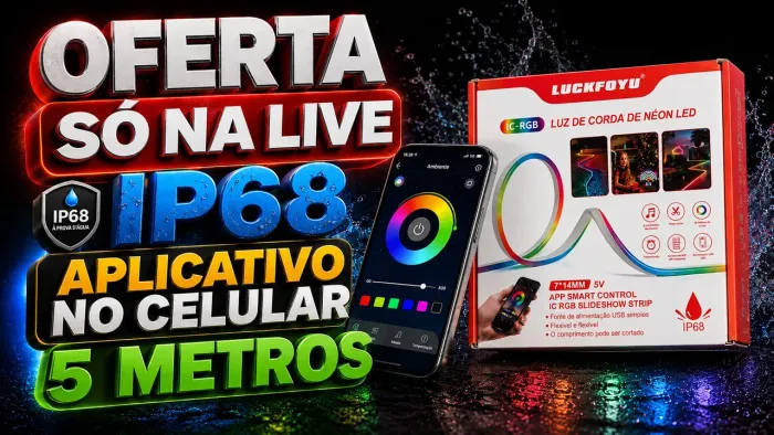 Luz de Led RGB Ip68 Controle + Aplicativo