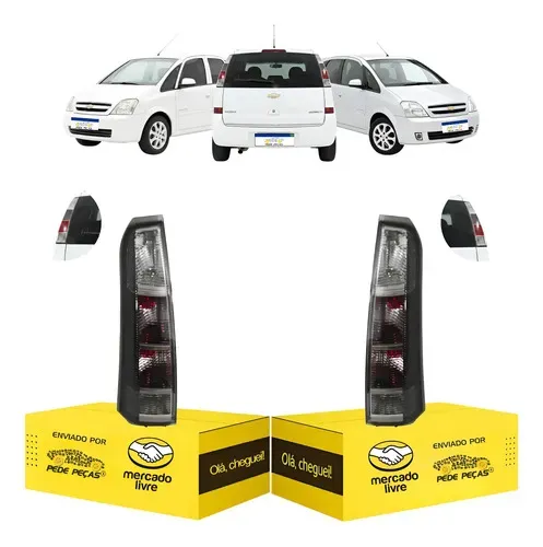 Par Sinaleira Traseira Gm Meriva 2009 2010 2011 2012 Fumê Ambos Lados