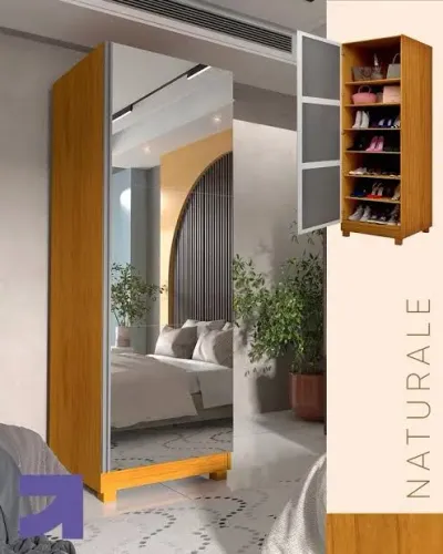 Sapateira Espelhada Gold 100% MDF / 2 cores disponíveis / pague na entrega