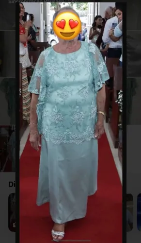 Vestido de festa verde tifany tamanho 40 para senhoras