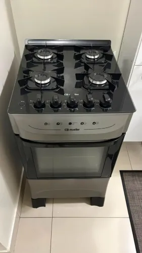 Fogão Mueller 4 Bocas com Mesa de Vidro - Ótimo Estado