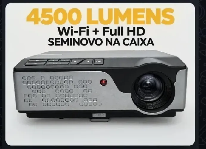 Projetor Projetor Multilaser PJ004,na cor preta/grafite 4500 Lumens Full Seminovo Perfeit