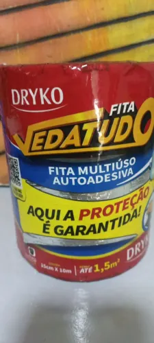 Dryko Fita Veda Tudo Multiuso Autoadesiva 15cm x 10m Proteção Garantida