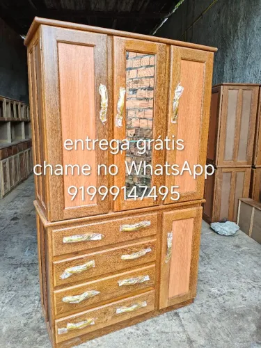 Guarda roupa de solteiro com 4 gavetas novo