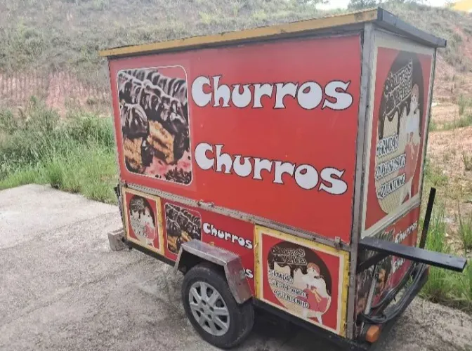 carrinho de churrasco grande, reboque