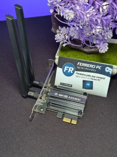 Placa de Rede Wi-Fi 6E 2400mb/s 5G + Bluetooth 5.3 Pcie Express