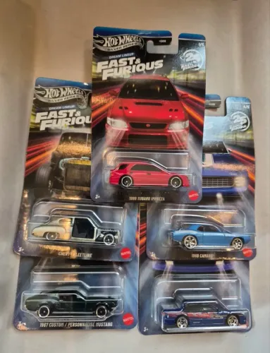 2026 Hot Wheels Silver Series Fast & Furious Dream Lineup Set Of 5 - NEW T8