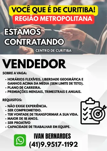 Contrata-se Vendedores (A)