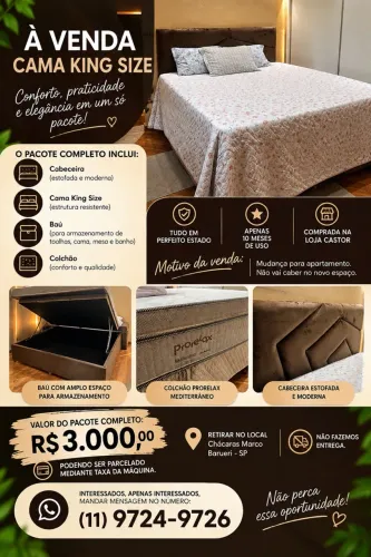 Cama King Size completa