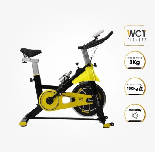 Bicicleta Spinning Com Roda De Inércia De 8kg Wct Fitness Cor Preto