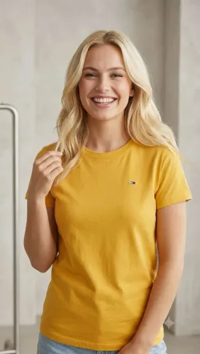 Camiseta Tommy Jeans Amarela Original - Seminova | Impecável