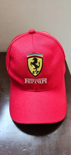 boné ferrari vermelho bordado premium | estilo esportivo