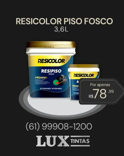 Tinta Resicolor Piso Fosca 3,600ml